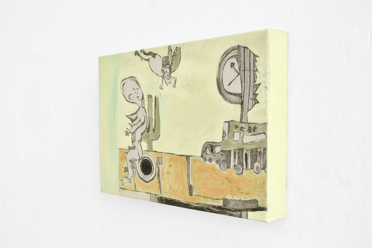Ass on plate by Bessie Schofield, original artwork