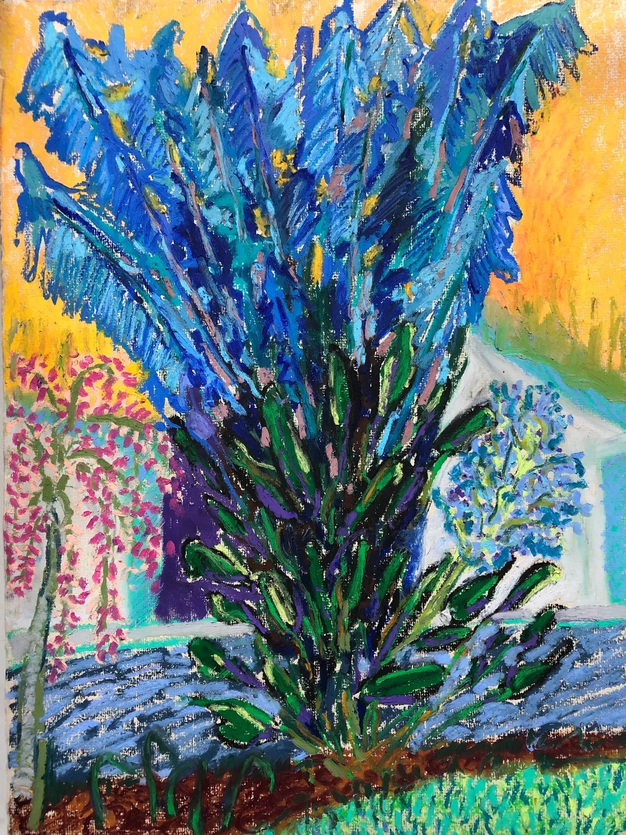 Dark Palm Study, La Réunion by Charlotte Johnston