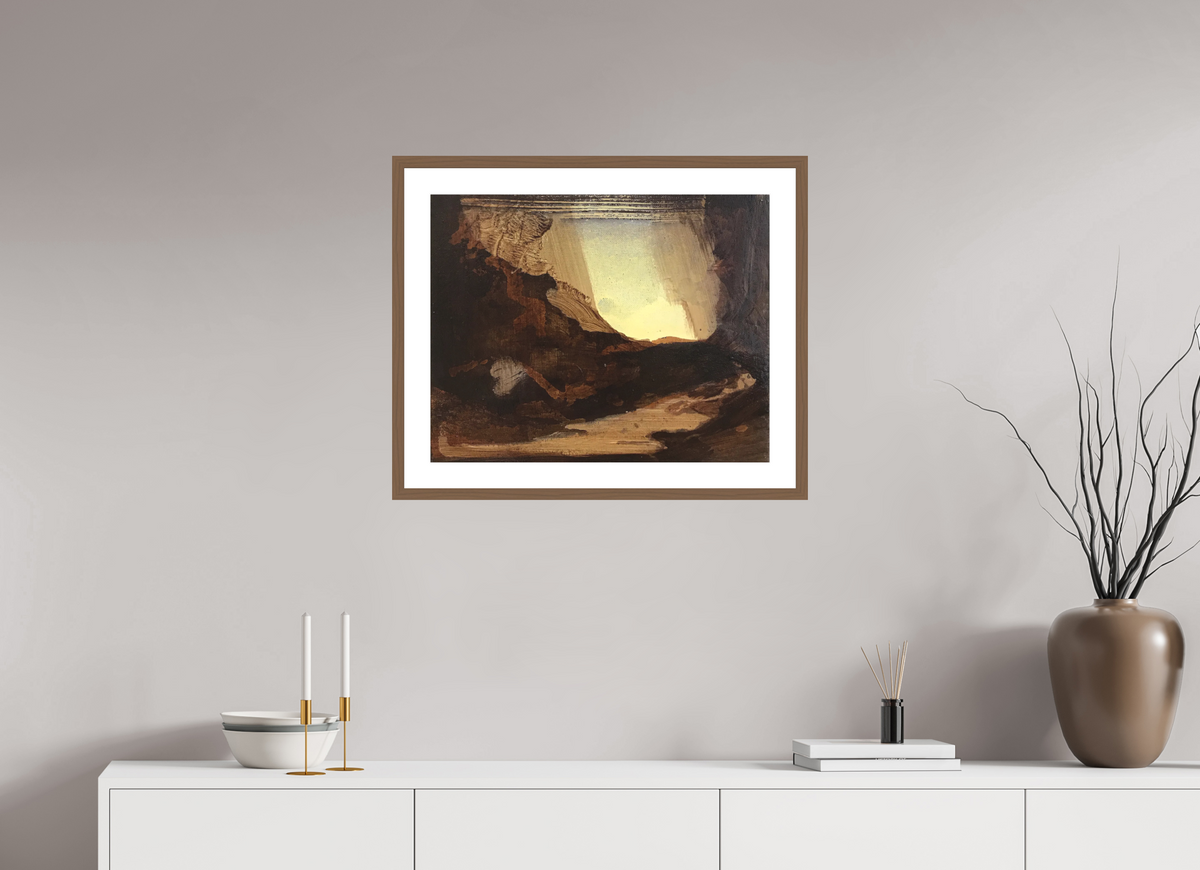 63 x 50 cm, PIGMENT FRAMED WALNUT Earthly Light