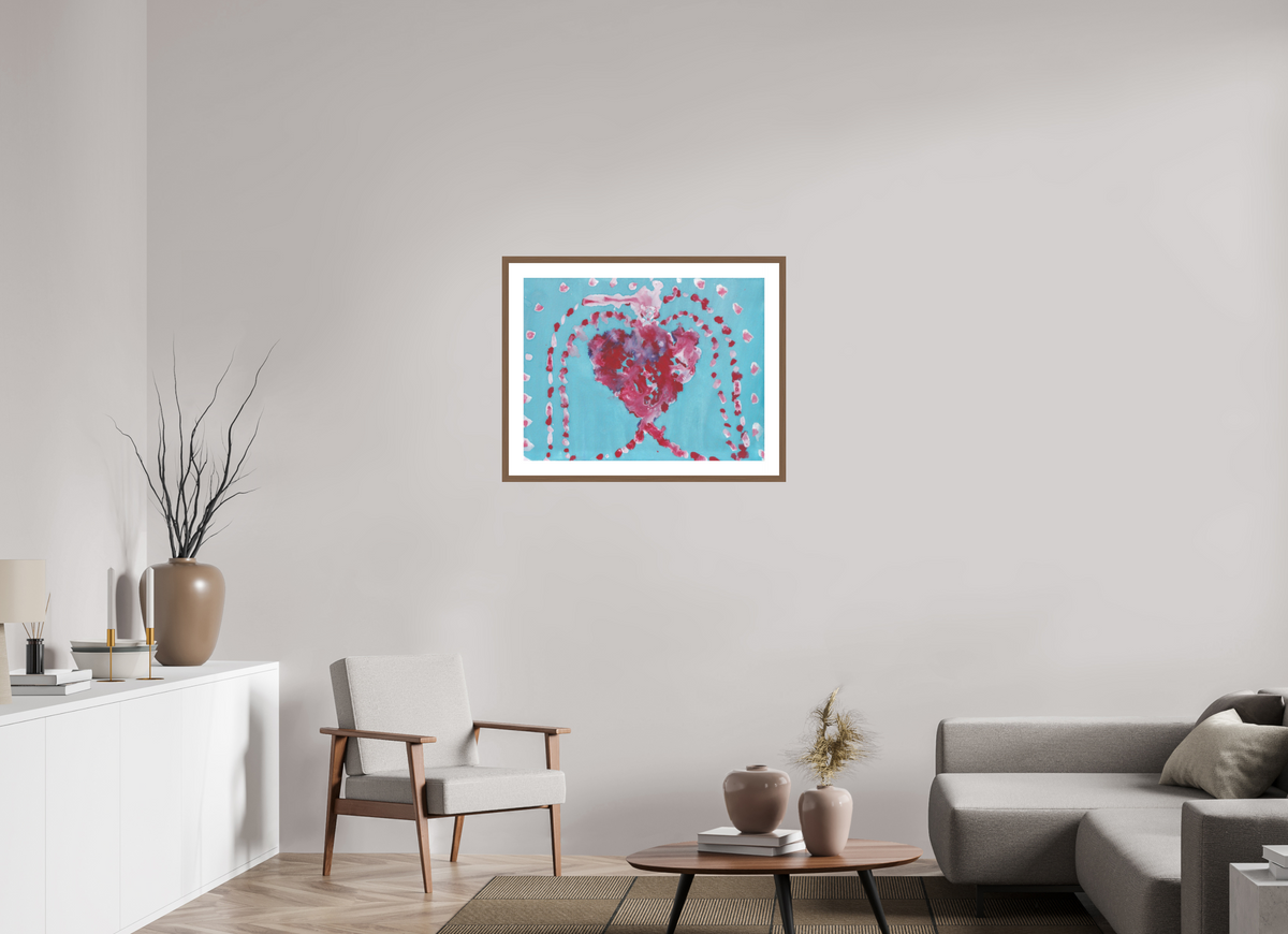 78.7 x 60 cm, PIGMENT FRAMED WALNUT Love Scene