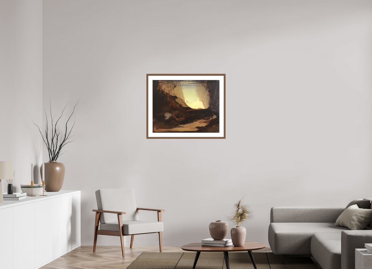 75.6 x 60 cm, PIGMENT FRAMED WALNUT Earthly Light