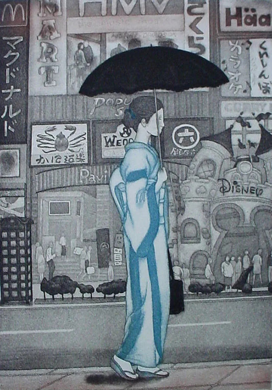 Tokyo Girl by Emiko Aida, original printmaking