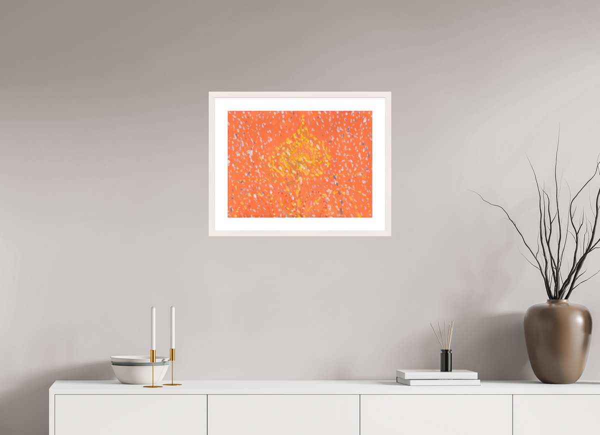 53.8 x 40 cm, PIGMENT FRAMED MAPLE WHITE Crisis Scene III
