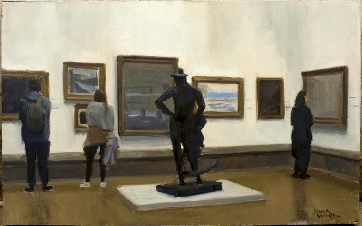Figures At Walker Art Gallery, Liverpool by Sam Wood