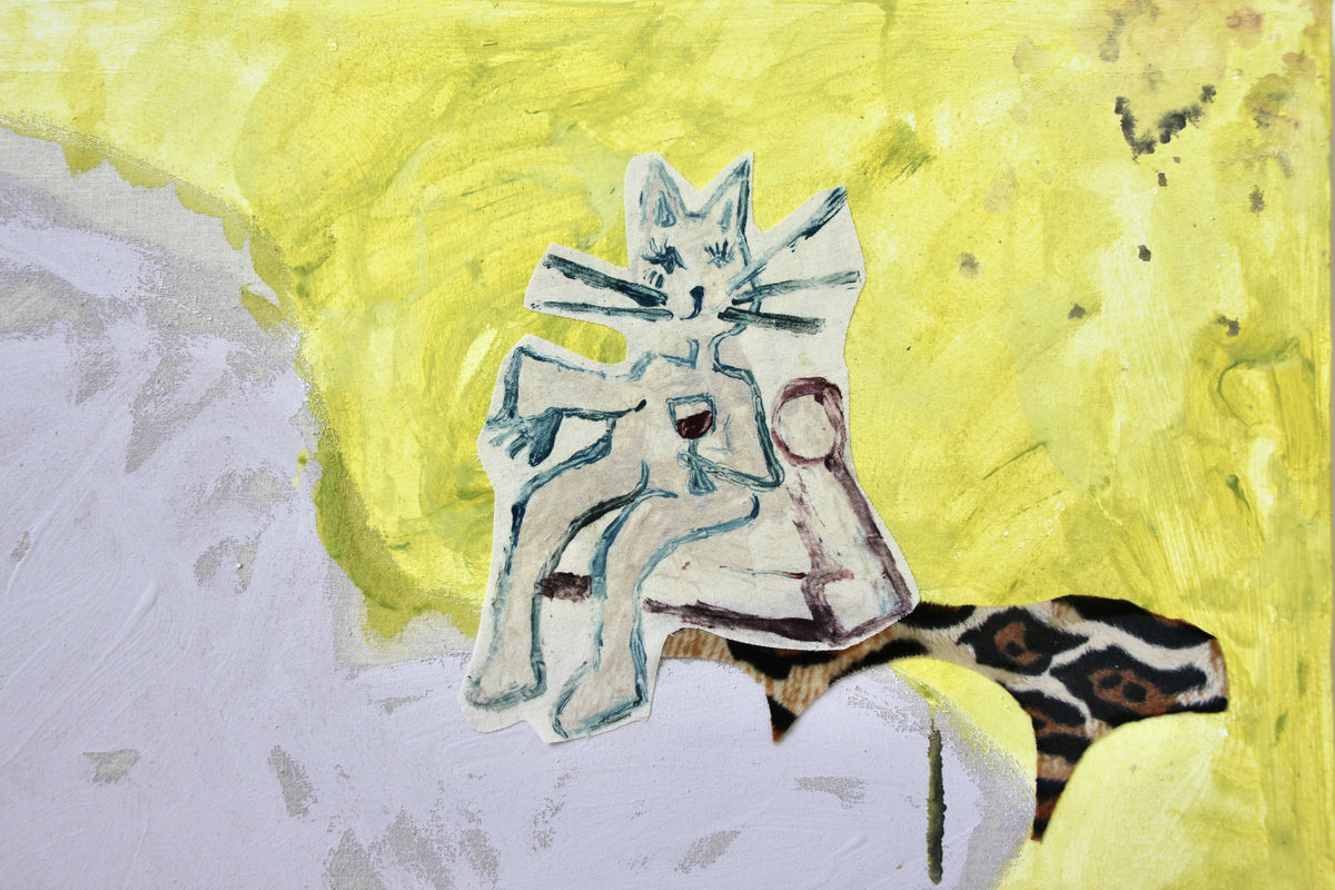 When my cat drinks wine by Bessie Schofield, original artwork