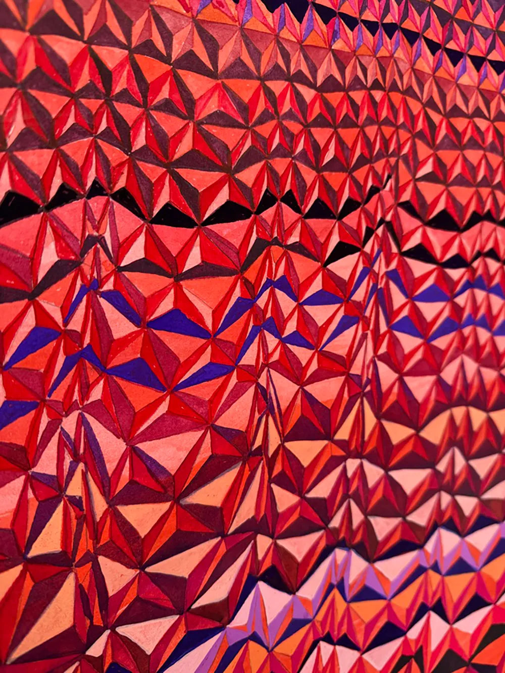 Fractal Pulse in Red by Sara Willett