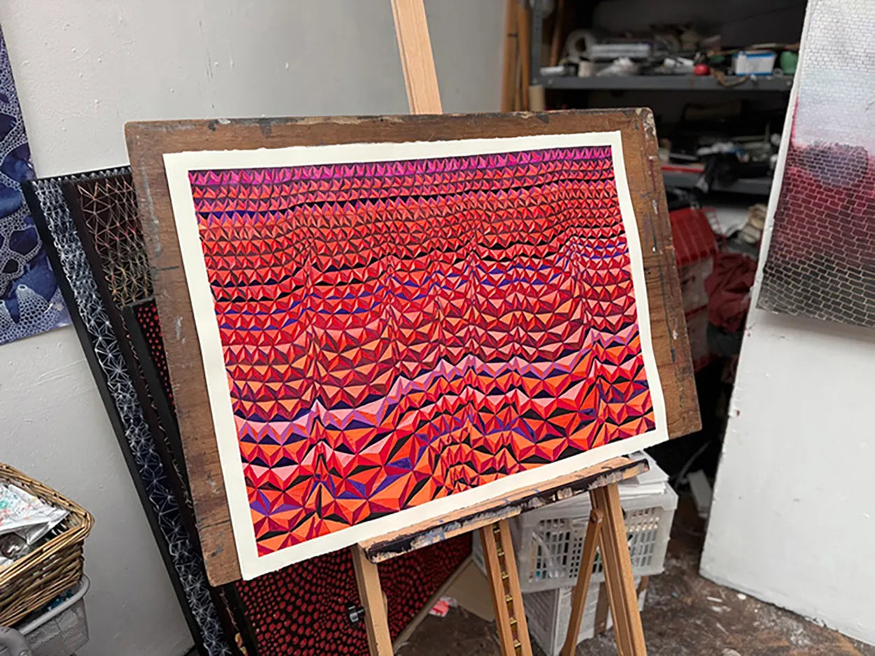 Fractal Pulse in Red by Sara Willett