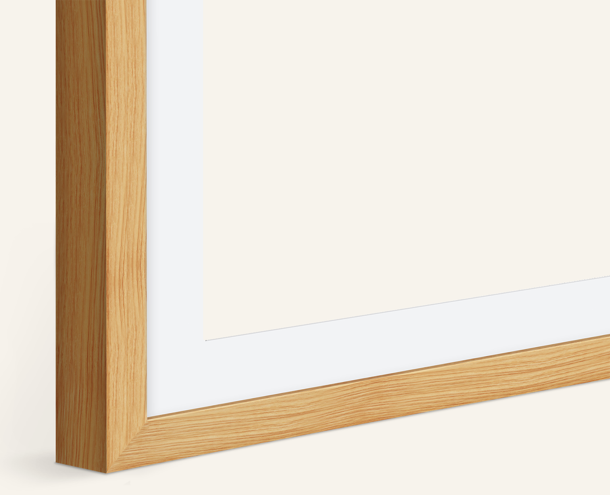 Frame: Pigment print on Photo Rag, framed in natural oak