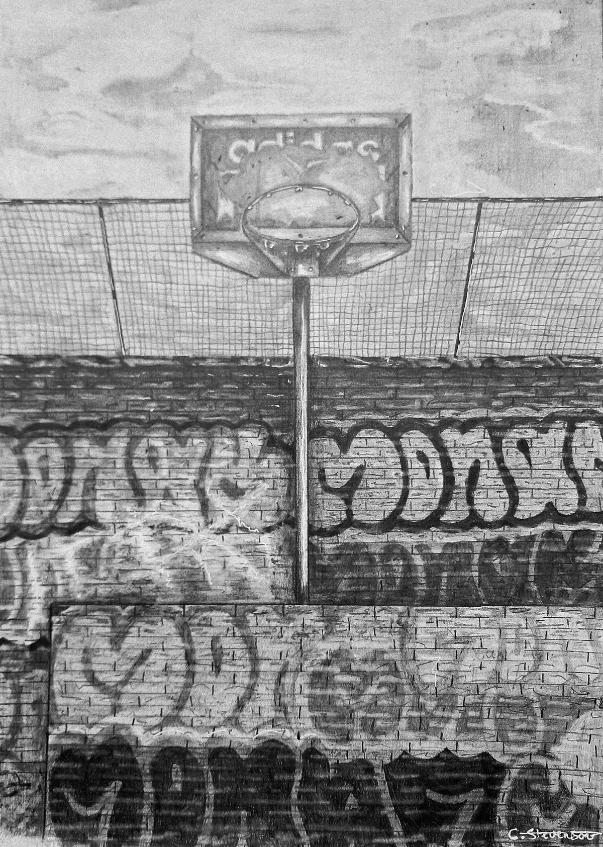 Hoops by Chloe Stevenson, original artwork