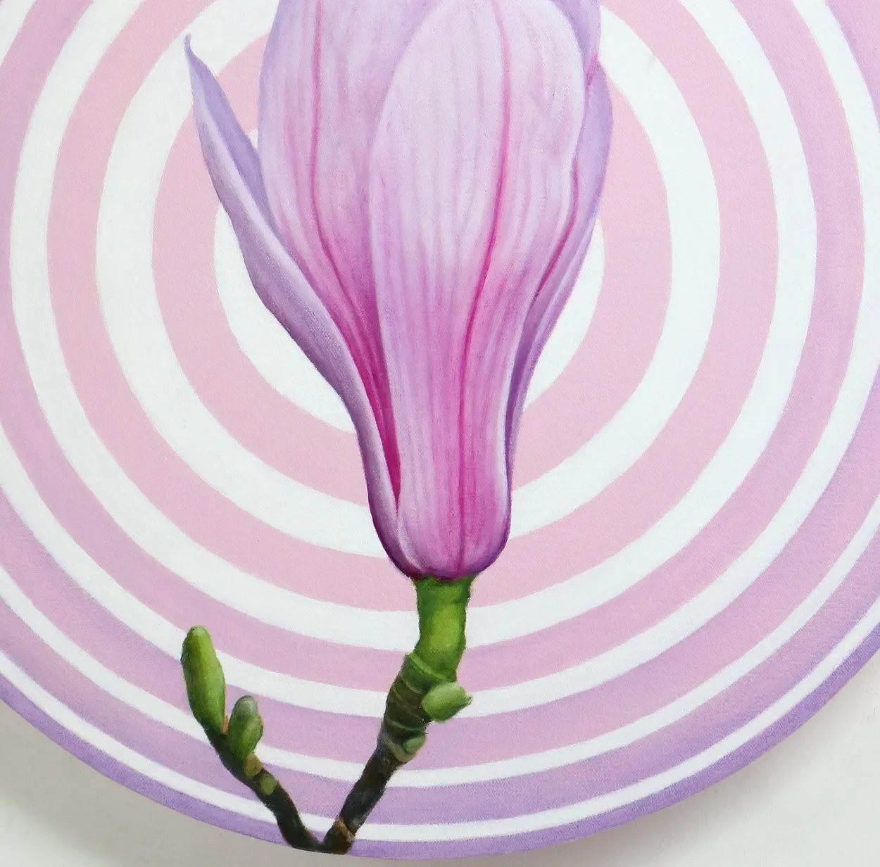 Magnolia in Circle 2 by Emiko Aida, detail 1
