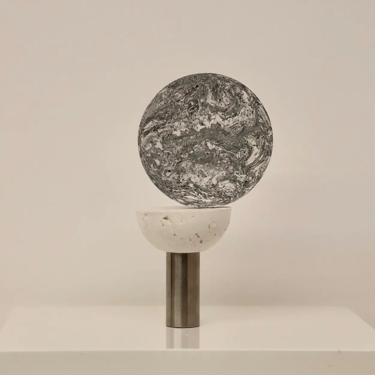 Mini Sculpture. Scagiola and Metal Cylinder by Georgia Boardman