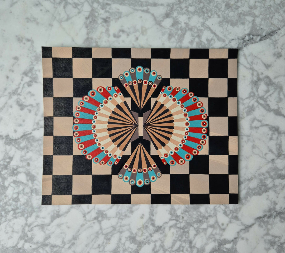 Extroverted Duo on Checkerboard 3