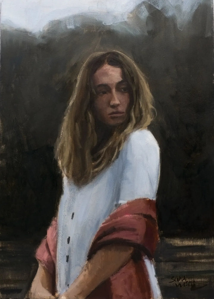 Red Scarf by Sam Wood