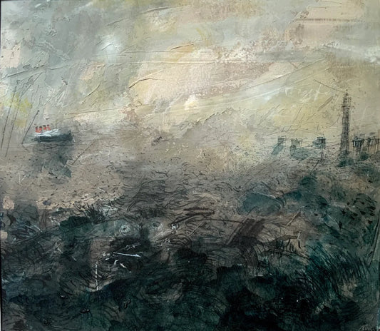 Sea Monsters On the Estuary (after JMW Turner) by Stephen Todd