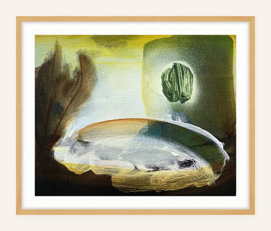 Framed: Pigment print on Photo Rag, framed in natural oak