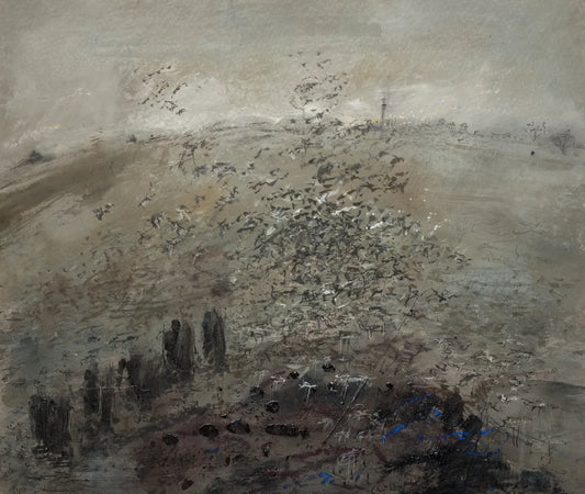 Social Distancing (Waders - Humber Estuary) by Stephen Todd