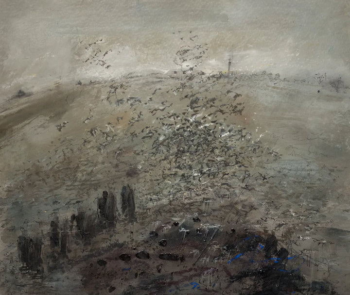 Social Distancing (Waders - Humber Estuary) by Stephen Todd