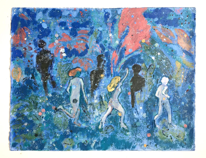 Untitled (Study For Streakers - Blue) by Ed Saye