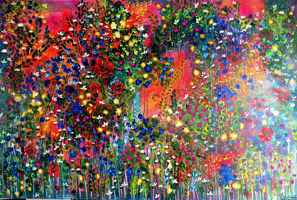 'When the sky fell into the flowers' by Shiryn Wynter, original artwork