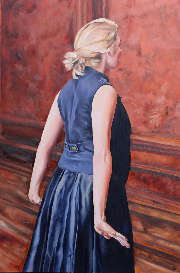 Waistcoat by Phoebe Hardwick, original painting