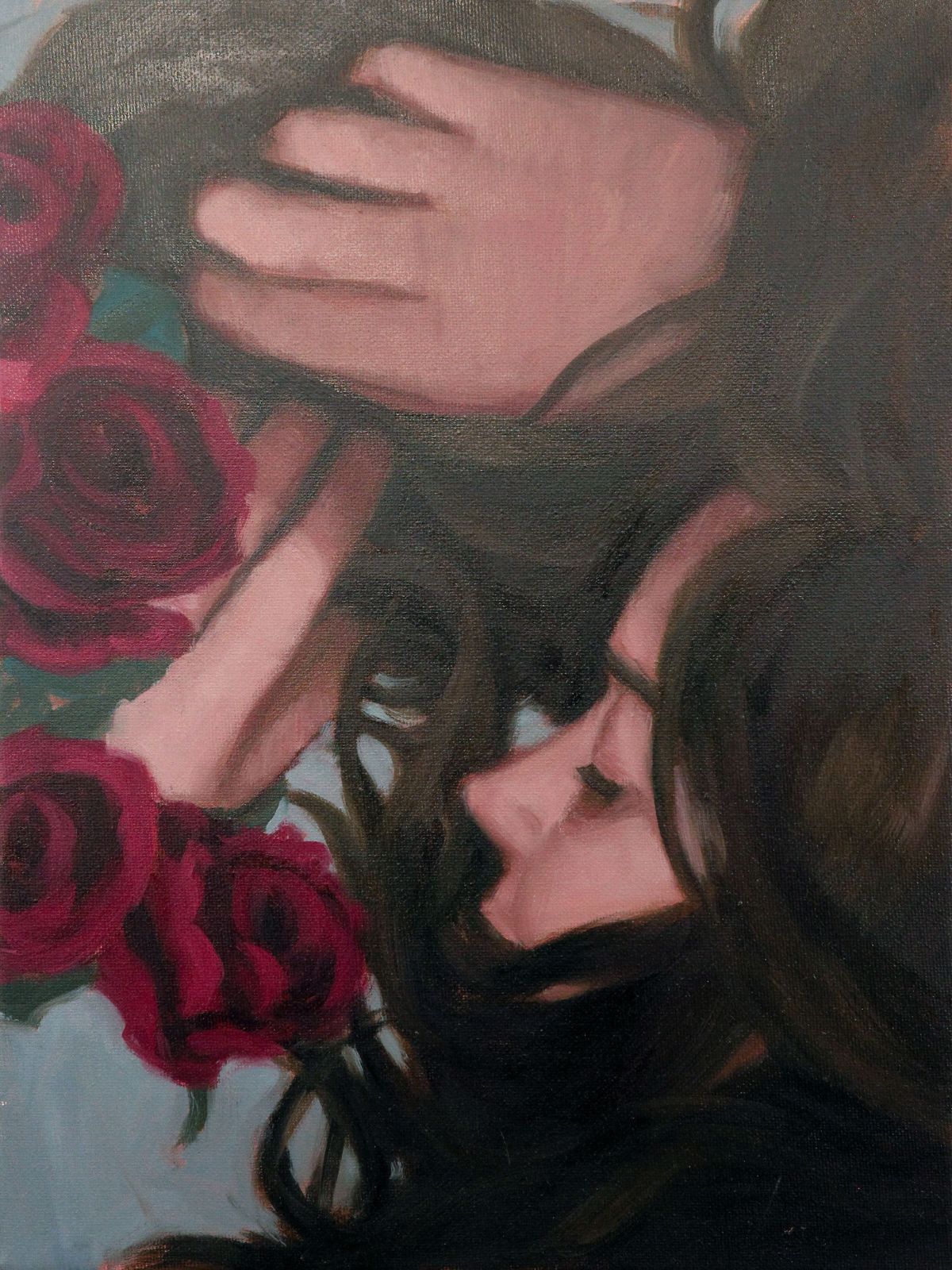Evening Flowers by Sam Wood, detail 1